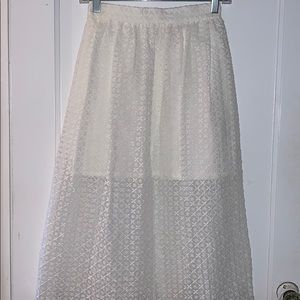 Topshop beautiful white lace skirt